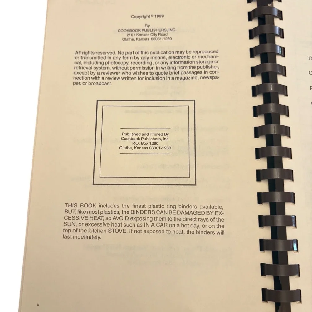 Cultural Heritage Cookbook 1989 Crescenta Valley California Community Recipes CV